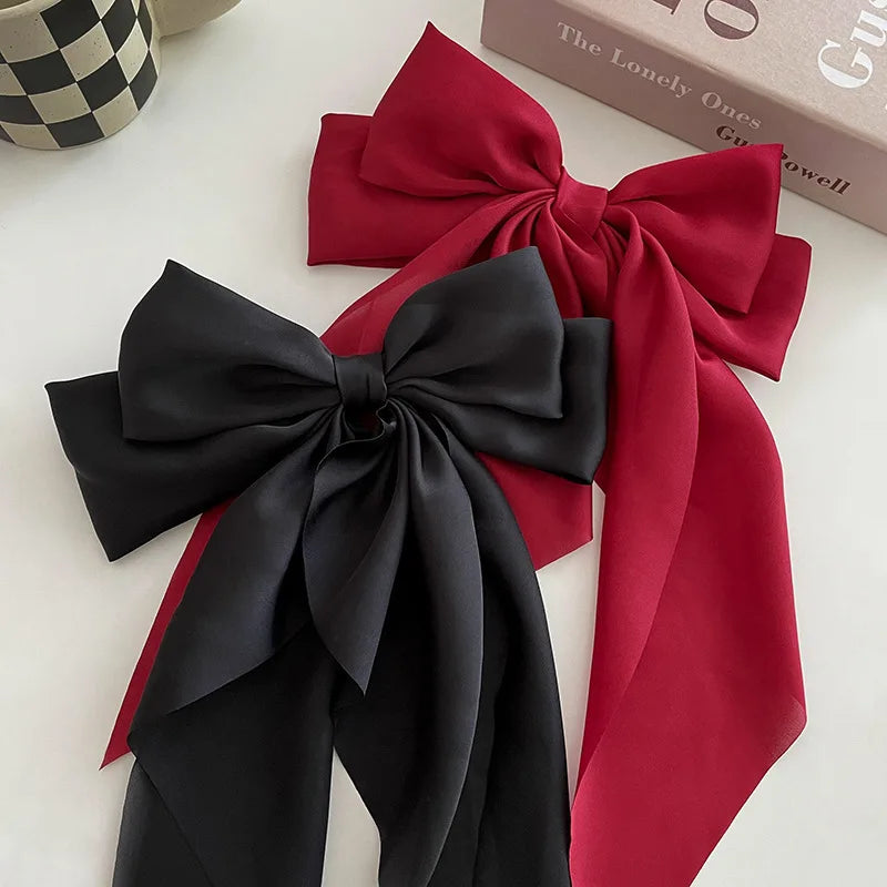 Rosy's Chiffon Bow Hair Clip